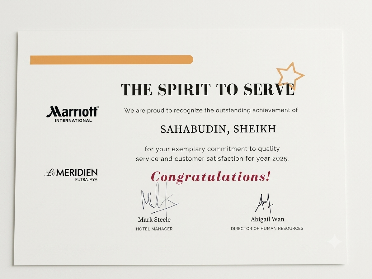 T&M Facilities Management Marriott International award recognition
